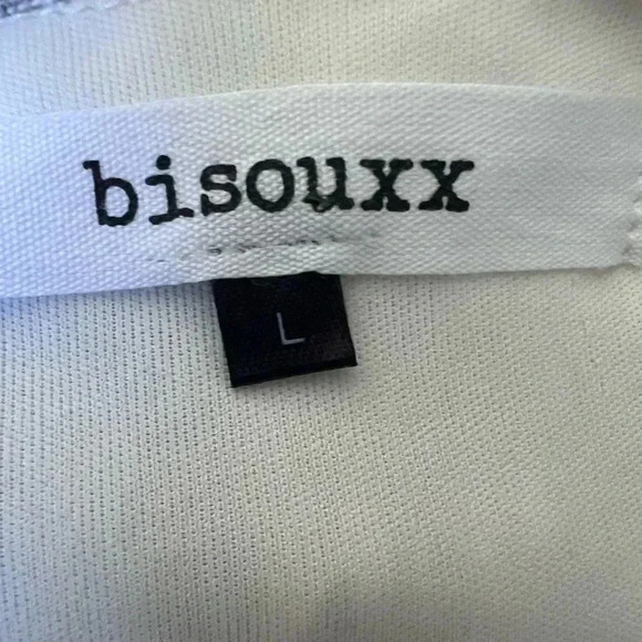 Bisouxx striped high - Low sleeveless wrap dress Sz Large - Picture 11 of 16